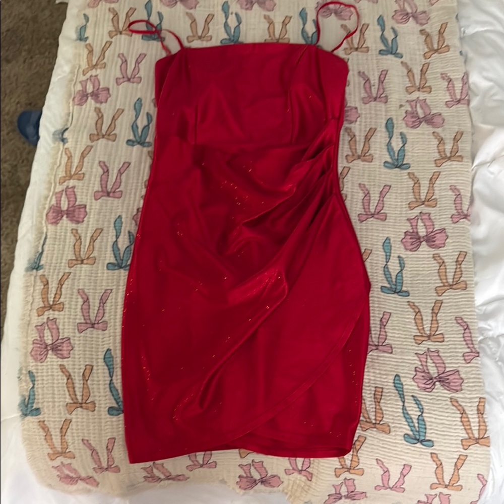 Honey and Rosie Red Spaghetti Strap Sheath Dress